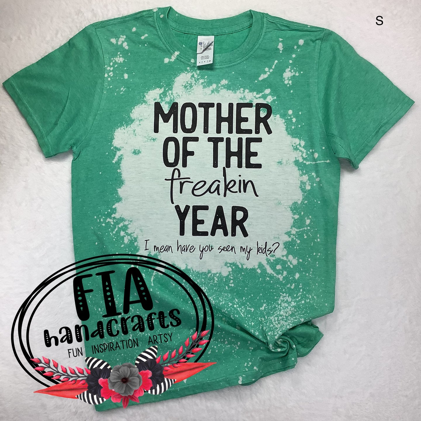 RTS Bleached Tee Mother of the Year Small